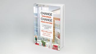 Foto von einem Buch mit dem Titel: "Change your space, change your culture" von Rex Miller